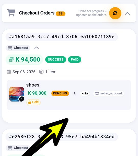 Monitor your order progress